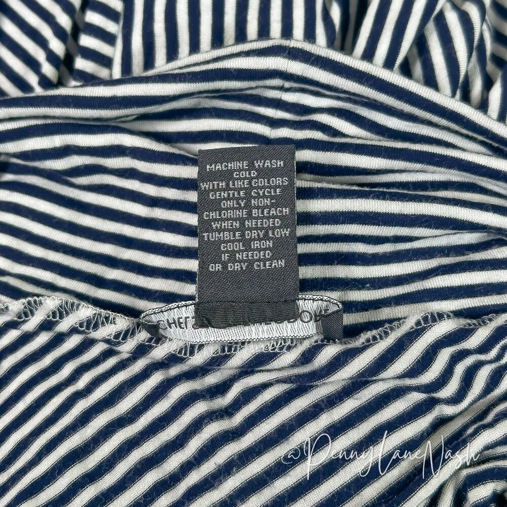 Chelsea & Theodore Striped Faux Wrap Skirt Size Small - Picture 3 of 7